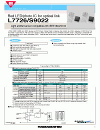 Datasheet H9020 manufacturer Hamamatsu