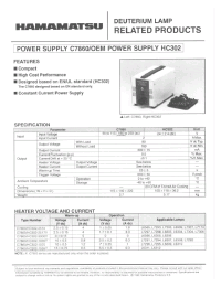 Datasheet HC302-3000 manufacturer Hamamatsu
