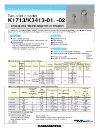 Datasheet K1713 manufacturer Hamamatsu
