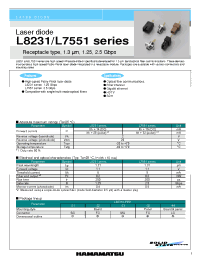 Datasheet L7551-44 manufacturer Hamamatsu