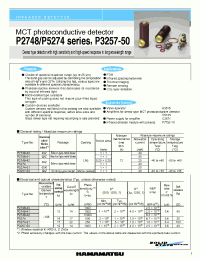 Datasheet P2748-42 manufacturer Hamamatsu