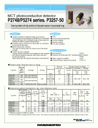 Datasheet P3257-50 manufacturer Hamamatsu
