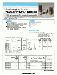 Datasheet P4247-44 manufacturer Hamamatsu