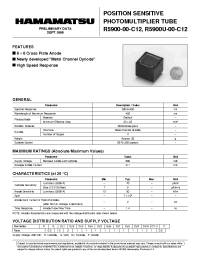 Datasheet R5900-00-C12 manufacturer Hamamatsu