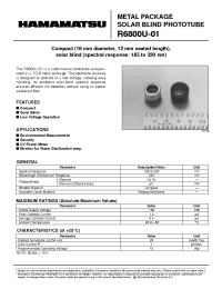 Datasheet R6800U-01 manufacturer Hamamatsu