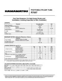 Datasheet R7057 manufacturer Hamamatsu