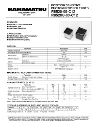 Datasheet R8520-00-C12 manufacturer Hamamatsu