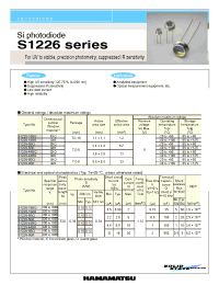 Datasheet S1226-5BQ manufacturer Hamamatsu