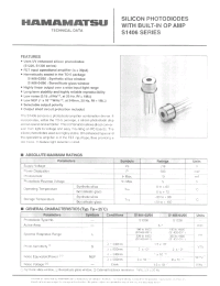Datasheet S1406-03 manufacturer Hamamatsu