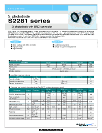Datasheet S2281-04 manufacturer Hamamatsu