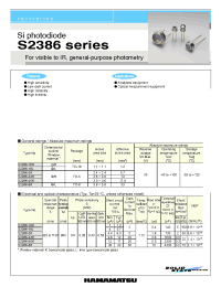 Datasheet S2386-18K manufacturer Hamamatsu