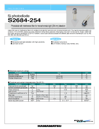 Datasheet S2684-254 manufacturer Hamamatsu
