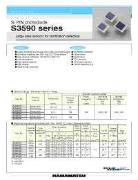 Datasheet S3590-01 manufacturer Hamamatsu