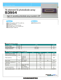 Datasheet S3954 manufacturer Hamamatsu