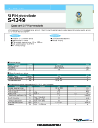 Datasheet S4349 manufacturer Hamamatsu