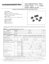 Datasheet S4581 manufacturer Hamamatsu