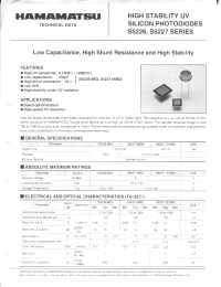 Datasheet S5227 manufacturer Hamamatsu