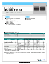 Datasheet S5668-34 manufacturer Hamamatsu