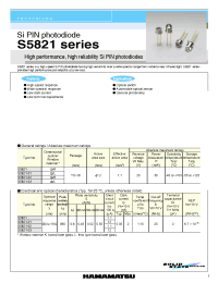 Datasheet S5821-03 manufacturer Hamamatsu