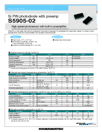 Datasheet S5905-02 manufacturer Hamamatsu