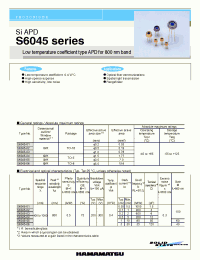 Datasheet S6045-01 manufacturer Hamamatsu