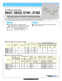Datasheet S6432 manufacturer Hamamatsu