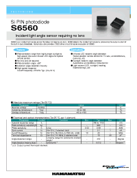 Datasheet S6560 manufacturer Hamamatsu