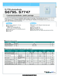 Datasheet S6795 manufacturer Hamamatsu
