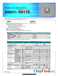 Datasheet S6841 manufacturer Hamamatsu