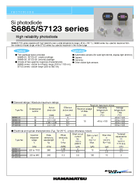 Datasheet S6865-01 manufacturer Hamamatsu