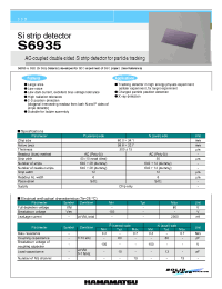 Datasheet S6935 manufacturer Hamamatsu
