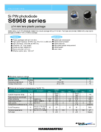 Datasheet S6968 manufacturer Hamamatsu