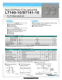 Datasheet S7140-10 manufacturer Hamamatsu