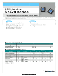 Datasheet S7478 manufacturer Hamamatsu