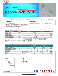 Datasheet S7565 manufacturer Hamamatsu