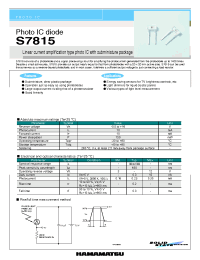 Datasheet S7815 manufacturer Hamamatsu