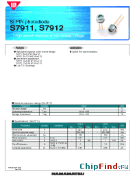 Datasheet S7911 manufacturer Hamamatsu