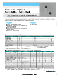 Datasheet S8030 manufacturer Hamamatsu