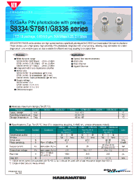 Datasheet S8334-02 manufacturer Hamamatsu
