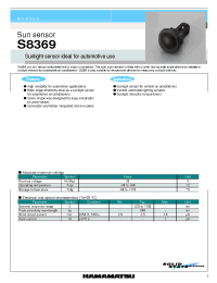 Datasheet S8369 manufacturer Hamamatsu
