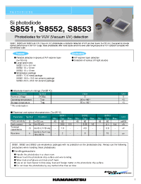 Datasheet S8552 manufacturer Hamamatsu