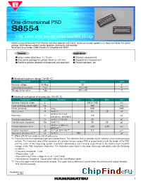 Datasheet S8554 manufacturer Hamamatsu