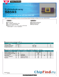 Datasheet S8593 manufacturer Hamamatsu