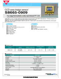Datasheet S8665-0909 manufacturer Hamamatsu