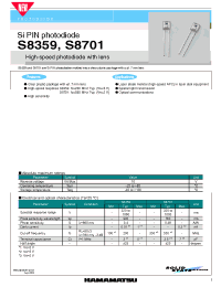 Datasheet S8701 manufacturer Hamamatsu