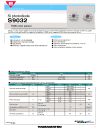 Datasheet S9032 manufacturer Hamamatsu