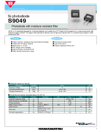 Datasheet S9049 manufacturer Hamamatsu