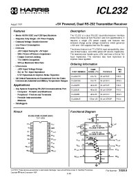 Datasheet ICL232lPE manufacturer Harris