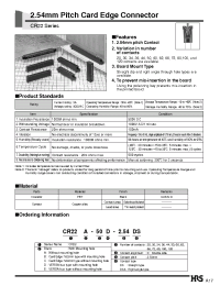 Datasheet CR22-100D-2.54DSA manufacturer Hirose