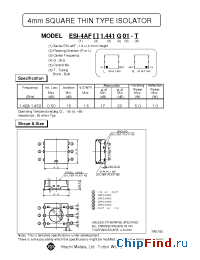Datasheet ESI-4AFR1.444G01-T manufacturer Hitachi Metals